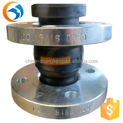 China Oil Pipeline Water Pipeline Free Sample Single Ball Flanged Compensator Flexible Rubber Joint for sale