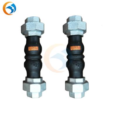 China soft connection galvanized type flexible rubber expansion union joints DN15-DN80 for sale