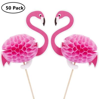 China Flamingo Cocktail Picks Cake Decorating Graduation Party Decorations Cake Topper Picks For Cupcakes for sale