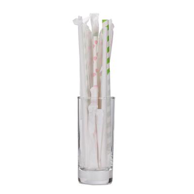 China Disposable Paper Straws , Plasticless 200-Pack Individually Wrapped Biodegradable Straws for sale