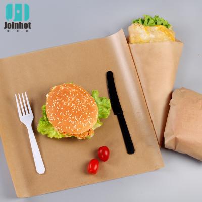 China 25Pcs/Lot Disposable Wrapping Paper Hamburger Grade Grease Food Wrappers Wrapping Paper For Bread Sandwich Burger Fries Oilpaper Baking for sale