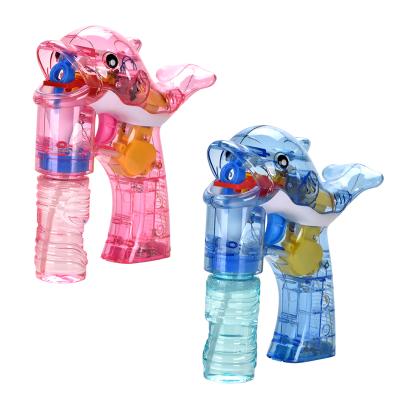 China Chirstmas Decor Toy Transparent Pointed Dolphin Bubble High Quality Outdoor Gun Bubble Toys for sale