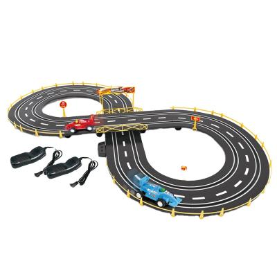 China Plastic Battery Operated Toy Slot Car Track Kids Slot Indoor Rc Racing Track for sale