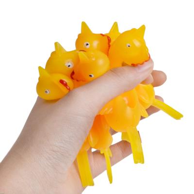 China Wholesale Rubber Chicken Soft Fun Ejection Glue Finger Casual Chicken Ejection Toys for sale