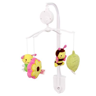 China Comfort Toy Plush Doll 0-1 Years Bedside Soft Music Rotating Soft Music Velboa Bell Rattle Baby Plush Doll Bed Bell Toy for sale