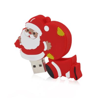 China PVC / Rubber Christmas Gifts Santa Claus Electronic USB Flash Drive 2.0 USB Pen Drive 3.0 for sale