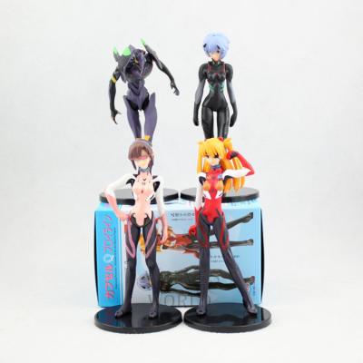 China PVC Anime Wholesale Q Version 4 Designs EVA Asuka Langley Soryu Desktop Decoration Action Figure for sale