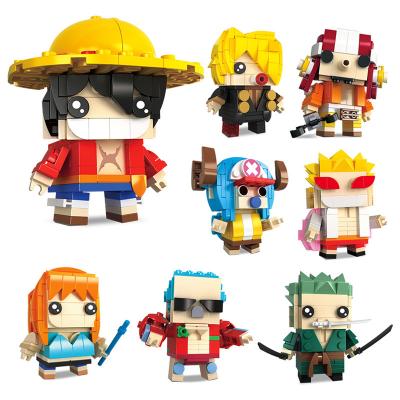 China DIY TOY 24 Styles Hot-Selling One Piece Anime Kakashi Sasuke Character Model Educational Toys Assembled Building Blocks for sale