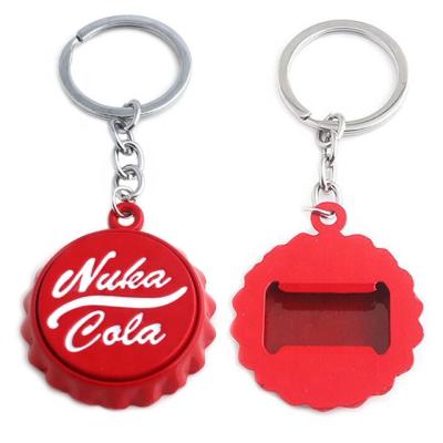 China Designs Fallout Nuka Cola Beer Logo Bottle Opener Easy Key Chain for sale