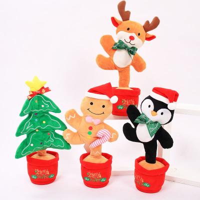 China Plush Design Your Own Music Player Gift Christmas Tree Stuffed Electric Dancing Cute Toy for sale