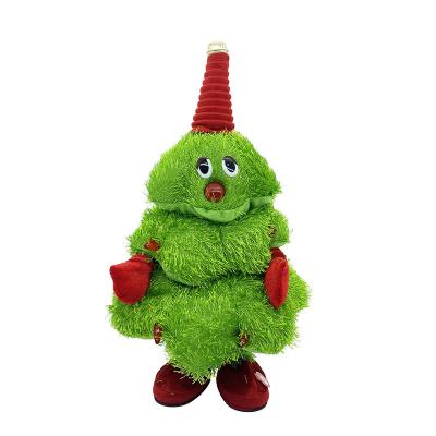 China Plush Christmas Tree Design Your Own Dancing Music Christmas Tree Player Plush Stuffed Electric Toy For Cute Gift for sale