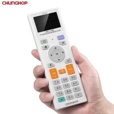 China Chunghop EM-3322E IR Programmable Controller Capacitive Universal Study Remote Control Storage Design for Toilet etc. STB DVD TV Projector fan for sale