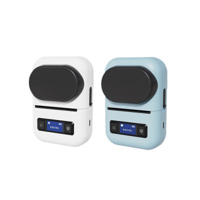 China Dual Print Mobile Phone Mini Thermal Printer Blue tooth APP Connection 58mm Thermal Printer With Battery 58mm for sale