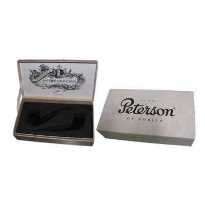 China Eco Friendly Recyclable Flat Design Rigid Lid Gift Box Smoking Pipe Custom Packaging With Eva Foam Insert for sale