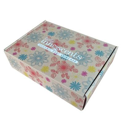 China Recycled Materials Customized Brown Corrugated Paper Clothing Underwear Box Recycled Packaging Mailing Listing Box for sale