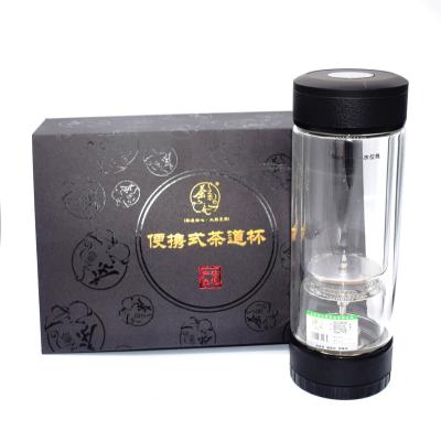 China Viable Hot Selling Cheap Rotary Insulation Tea Cup Thermos Glass Mug for sale