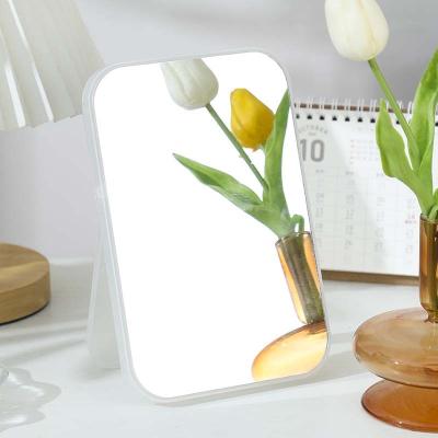 China Single Square Wall Desktop Monocular Mirror Mountable Clear Plastic Makeup Mirror Sight Mirror for sale