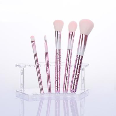 China Professional and Durable Premium Logo Pink Brush Set Glitter Makeup Brush Set Long Handle Private Makeup Brushes for sale