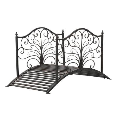 China Decorative Outdoor Waterproof Metal Garden Bridge Foot Bridge for Pond and Backyard Landscaping for sale