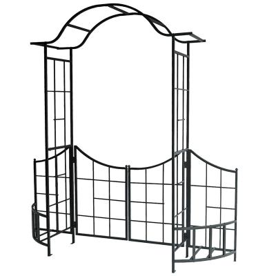 China Waterproof Garden Arch Axle Trellis with Gate, Fence and Planter Brackets for Climbing Plants for sale