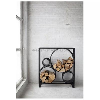 China Sustainable Heavy Duty Wooden Storage Rack For Fireplace Fireside Or Fire Pit for sale