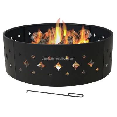 China 36 Inch Outdoor Heater Outdoor Fire Pits Portable Camping Fire Wood Burning Heater Metal Fire Pit Ring With OEM Design for sale