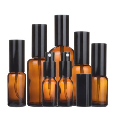 China Personal Care 5ml 10ml 15ml 20ml 30ml 50ml 100ml Boston Popular Amber Glass Spray Bottle for sale