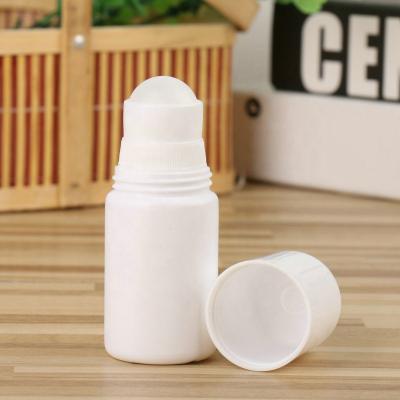 China Eco-friendly STOCK 30ml 50ml 60ml 100ml Empty Plastic Skin Care Roll On Roller Bottle for sale