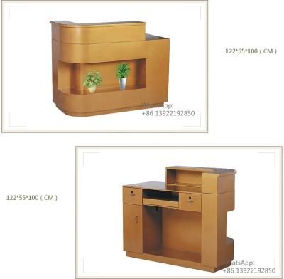 China Gold color living room reception desk cashier table solid wood counter ZY-CT026 for sale