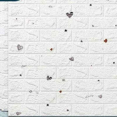 China Factory Price Waterproof+ECO-Friendly+Moistureproof Cheap Factory Price Brick Cartoon Pattern XPE Foam Vinyl Wall Stickers Kids Wall Sticker Decoration for sale