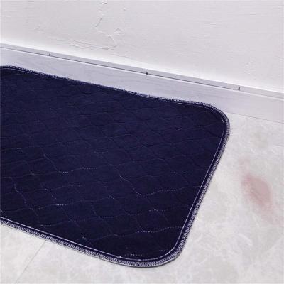 China Vinyl Embroidered Effective Thick Pad For Bed Incontinence Slip-Resistant Pad For Bed Wetting Washable Adult Bed Pads for sale