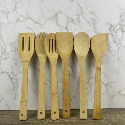 China Bamboo Cookware Tools 6pcs/set Kitchenware Spatula Viable Spoon Shovel Soup Spoon Cookware Tools for sale