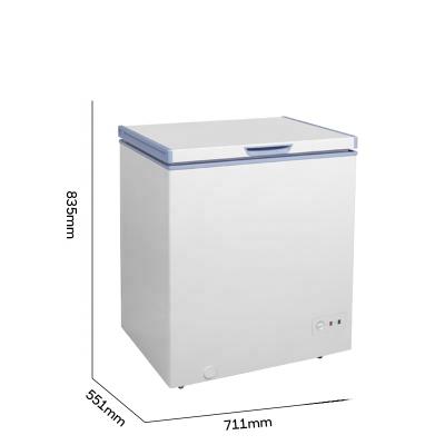 China Freezer 150L A+ Single Open Ice Cream Fridge Chest Top Door Food Cold Chest Mini Deep Freezer for sale