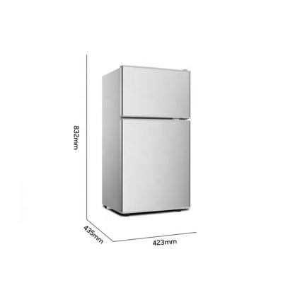 China COMPRESSOR 75 liter double door top mounted to defrost fridge with key for kitchen for sale