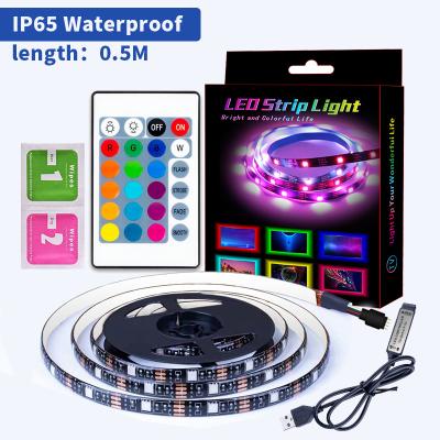 China 5V Home Decoration RGB 5050 LED Back Light USB LED Colorful Remote Control Flexible Strip Light TV-back Strip for sale