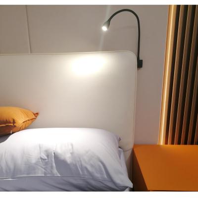 China Single Dimming Reading Light On/Off For Hotel Bedroom Reading Book Light Wall Mounted 3W USB Charger With Longer Lifespan for sale