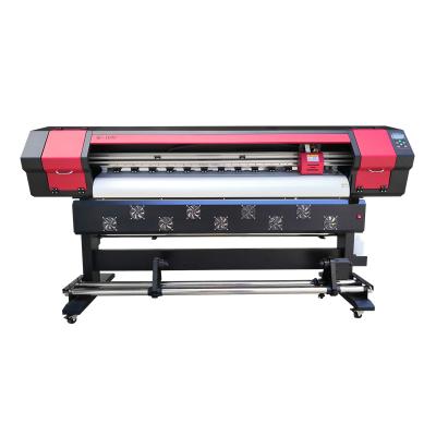 China Hotels choose main red color xp600 1.6m roll in roll inkjet printer eco XP600 solvent printer 1.3m/1.6m/1.8m for sale