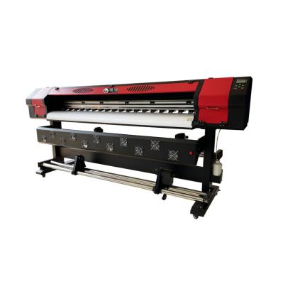 China Hotels choose main red color xp600 1.68m roll in roll 1.3m/1.6m/1.68m/1.8m inkjet printer eco XP600 solvent printer for sale