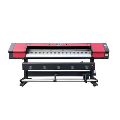 China Hotels double key red color xp600 1.8m roll in roll 1.3m/1.6m/1.8m inkjet printer eco XP600 solvent printer for sale