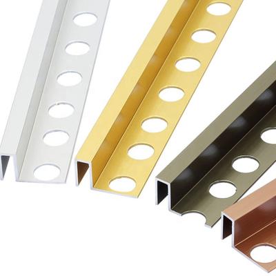 China Industrial Aluminum Metal Profile Color Anodized Aluminum Flooring Trim Profile for sale