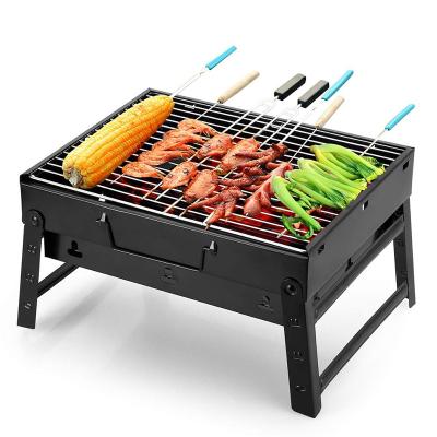 China 2022 Wholesale Height Adjustable Factory Outdoor Portable BBQ Grill/Garden-yard Durable Folding Charcoal BBQ Grill for sale