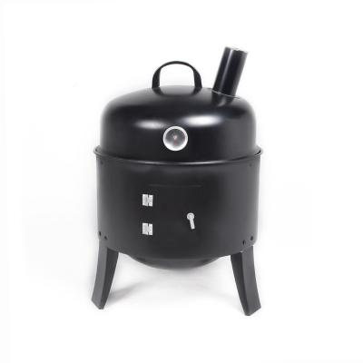 China Wholesale 2022 Adjustable Size 2In 1 Charcoal BBQ Grills Smoker Outdoor Camping Wood Fire Portable Charcoal BBQ Grills for sale