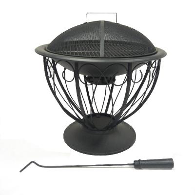 China Factory Easily Assembled Wholesale BBQ Grills Charcoal Smokeless Wood Burning Spherical Fire Metal Indoor/Outdoor/Patio Pit for sale