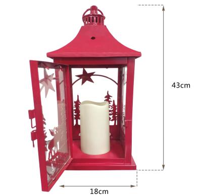 China Stainless Steel Garden Decorations LED Wind Lanterns Metal Crafts Ornament Lanterns for sale