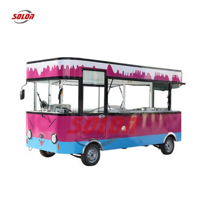 China Vegetable Processing Plant Mobile Electric Ice Cream Coffee Food Trailer Coffee Foodtruck Trailer for sale