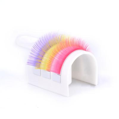 China New Arrivals Super Flexible Daily Fashion Colorful Lashes Tray Private Label Lashes Color Eyelash Extension for sale