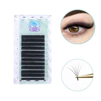 China Daily Wholesale Full Volume Lash Extension Brands Easy Fan Silk Eyelash Extension for sale