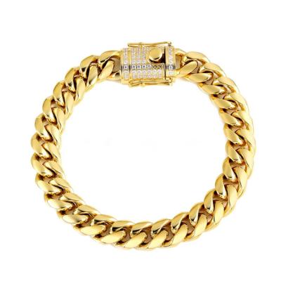 China New Arrivals 18k Gold Plated Fashion Stainless Steel Jewelry Bracelets Amazon Success 2021 Hiphop Beiyan Jewelry Hip Hop Women Men for sale