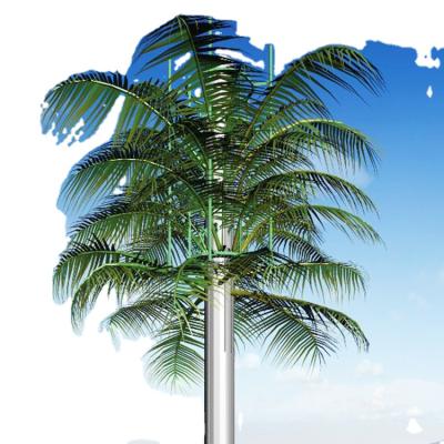 China Hot Diver Galvanized Steel Artificial Tree Tower 30m Camouflage Antenna Single Pole Palm Tower for sale