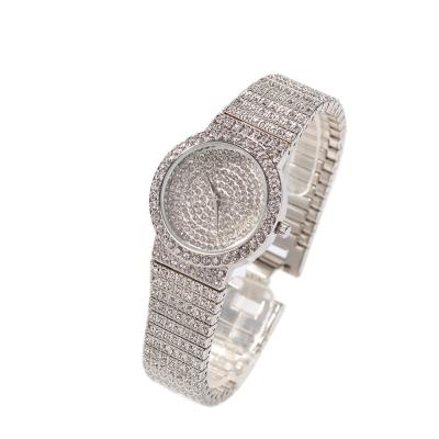 China Hip Hop Bling Watches Luxury Icy Wrist Watch Silver Gold Color Ladies Non-Specific Female Hitter Jewelry for sale